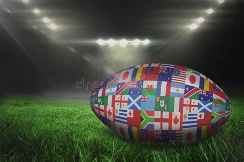 Composite Image Of Rugby World Cup International Ball Stock Image