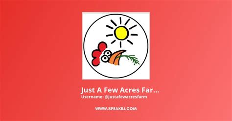 Just A Few Acres Farm Youtube Channel Statistics Analytics Speakrj