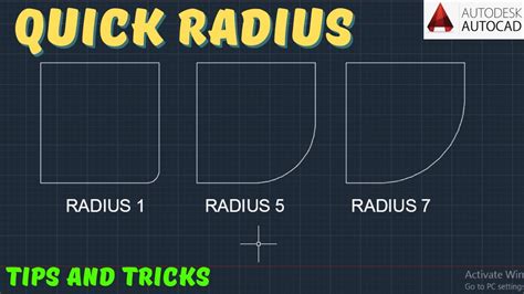 Tutorial Autocad Cara Cepat Membuat Radius Youtube