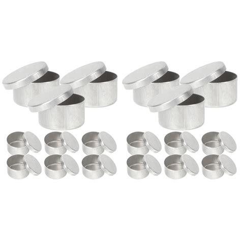 Homemaxs 18 Pcs Sampling Round Aluminium Jars Round Soil Storage