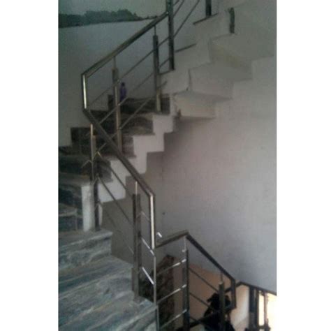 Silver Stainless Steel Staircase Railing For Home At Rs Feet In