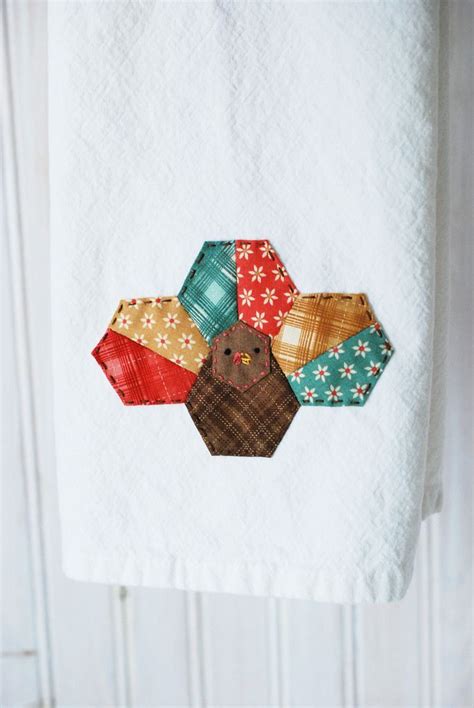 Wild Olive Project Epp Turkey Towel Quilt Block Tutorial Hexagon