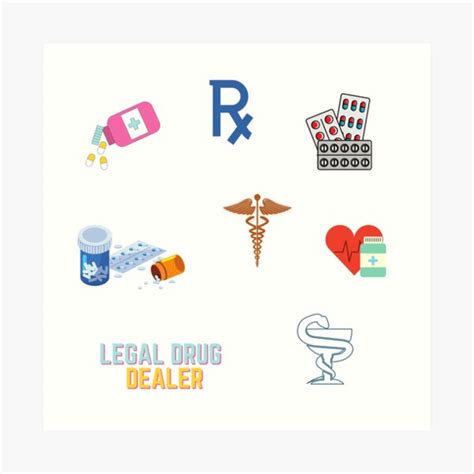 Pharmacy Sticker Pack Art Print For Sale By Dreezu Redbubble