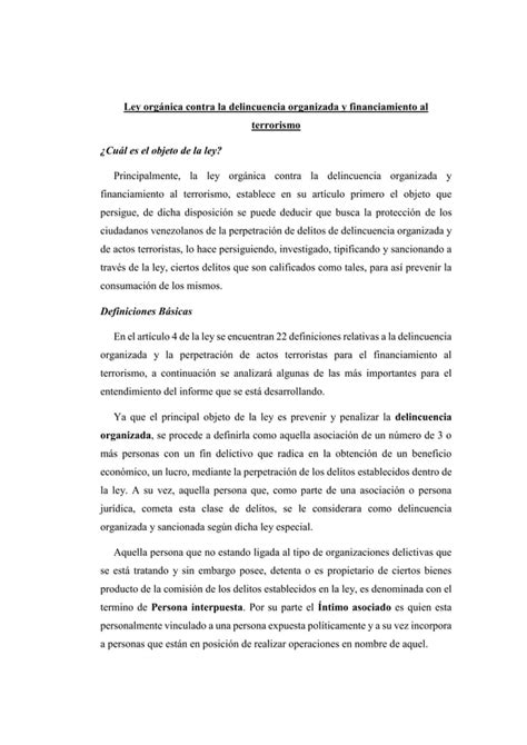 Informe Legislacion Penal Especial Pdf