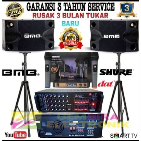 Jual Paket Sound Bmb 8 Inch Karaoke Set Amplifier Dat Original Shopee