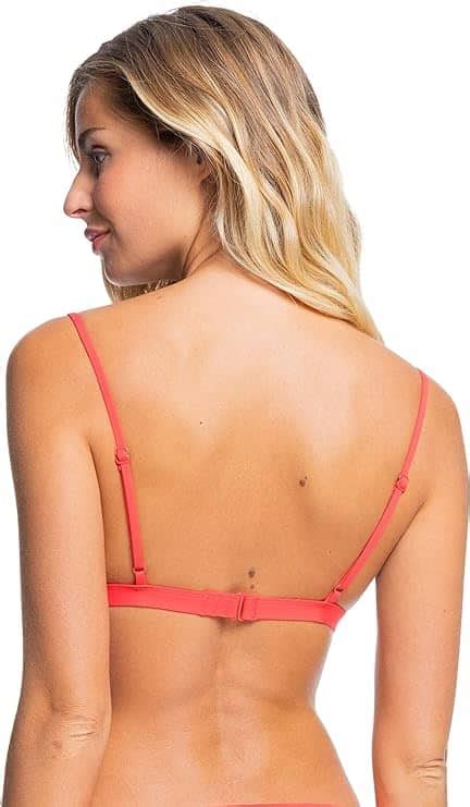 Roxy Women S Solid Beach Classics Fixed Tri Bikini Top Island Wake