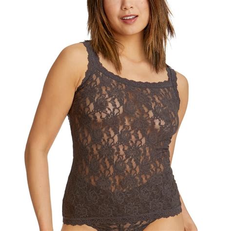 Hanky Panky Signature Lace Unlined Camisole 1390l Large Granite