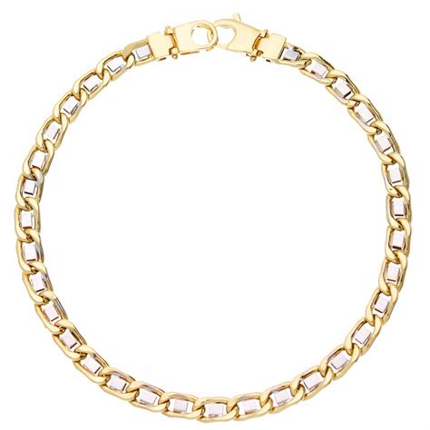 Bracciale In Oro Giallo E Bianco Carati Da Uomo