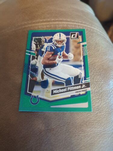 2023 Panini Donruss Press Proof Green 129 Michael Pittman Jr For