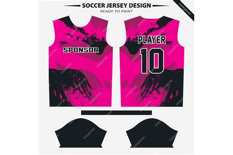 Premium Vector | Pink and black soccer jersey design for soccer team