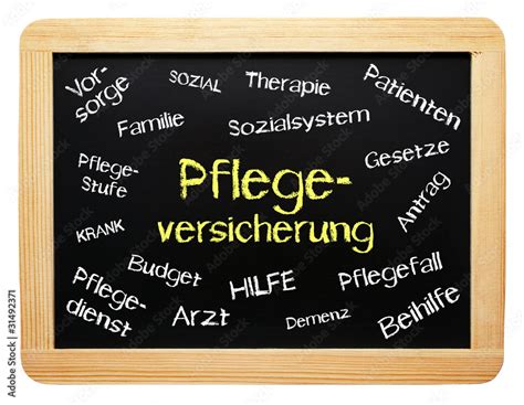 Pflegeversicherung Mit Ideen Stock Illustration Adobe Stock