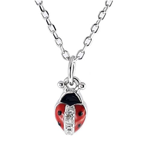 Acheter Collier Enfant Coccinelle En Argent Et Oxydes Zirconium