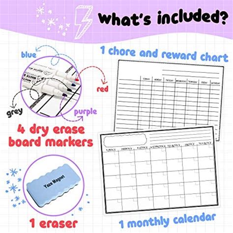 Fridge Chore Chart In White Or Black Magnetic Acrylic Calendar Board