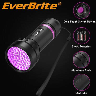 Everbrite Black Light Flashlight Led Uv Flashlights Nm