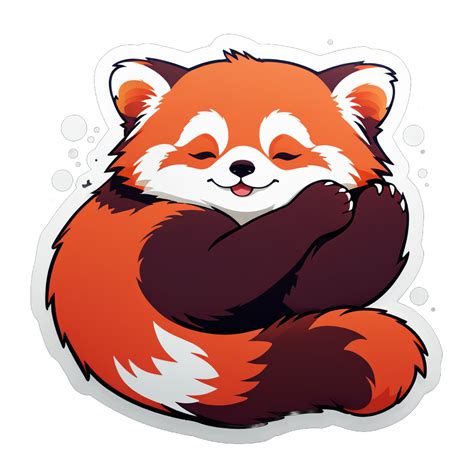 I Made An Ai Sticker Of Qute Red Panda Sleeping