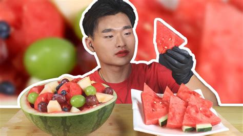 Submukbangwatermelon Fruit Plattereating With Johnasmr Eating