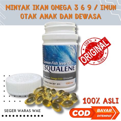 Jual Squalene Minyak Ikan Salmon Omega 3 6 9 Epa Dha Fish Liver Oil