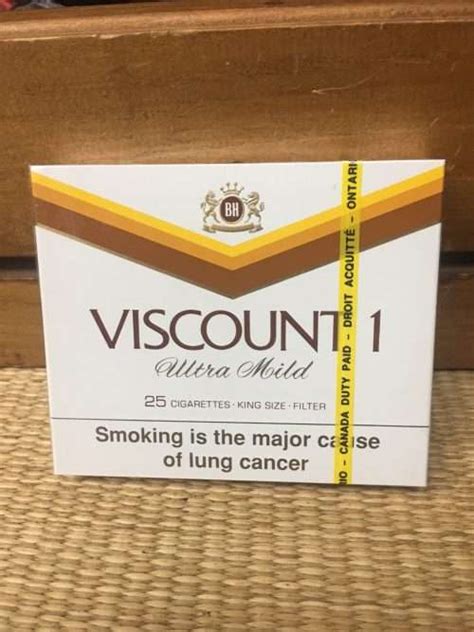 Viscount 1 Ultra Mild King Size Cigarette Hard Box Benson Hedges