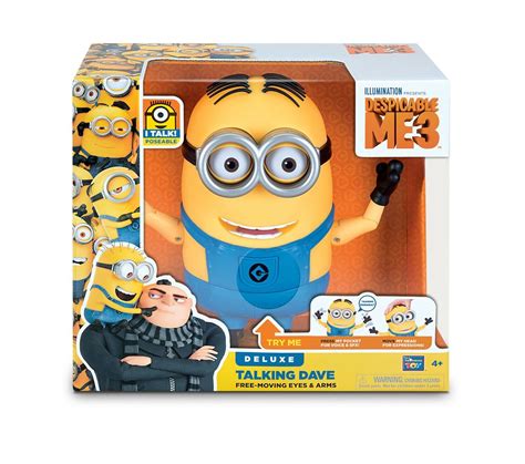 Despicable Me Minion Dave Interactive Talking Action Figure 55 Sayings