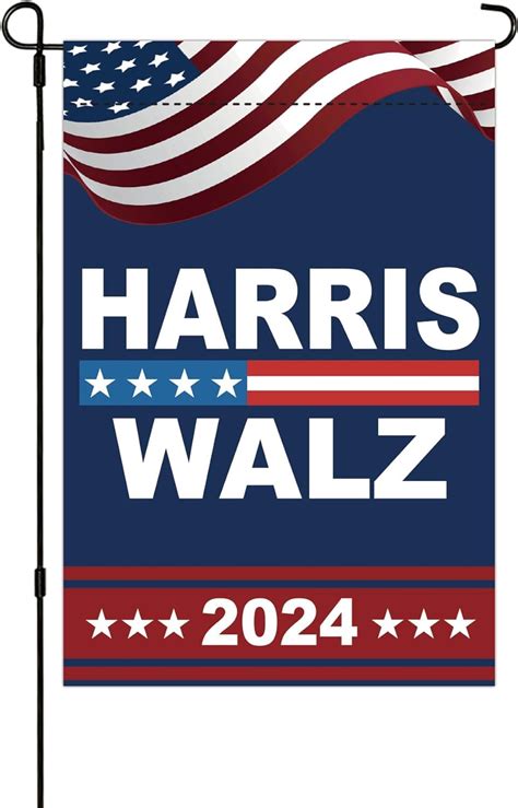 Kamala Harris Waltz 2024 Flag Kamala Harris Walz 2024 Garden Flag 12 X