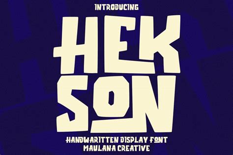 Hekson Handwritten Display Font Design Cuts