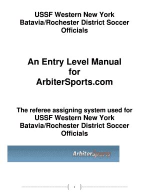 Fillable Online Rochester Wnyreferee An Entry Level Manual For