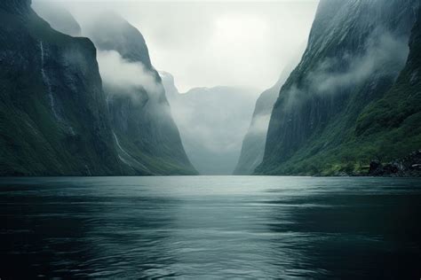 Fjord landscape mountain outdoors. AI | Free Photo - rawpixel