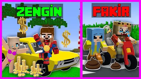 ARDA ZENGİN OLDU RÜZGAR FAKİR Minecraft ZENGİN FAKİR HAYATI YouTube