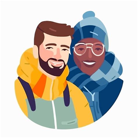 Um Retrato De Um Casal Gay Uma Bandeira Do Arco Ris O Conceito De Lgbtq Ilustra O De Um