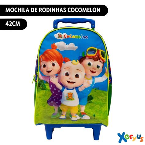 Mochila Mala De Rodinhas Infantil Cocomelon Amigos Xeryus Shopee Brasil