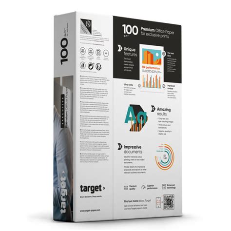 Бумага офисная А4 Target Executive класс A 100 г/м2 500 листов белая ...