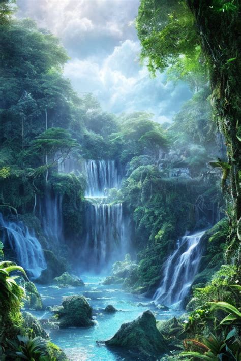 Jungle Waterfalls by auctionpiccker on DeviantArt