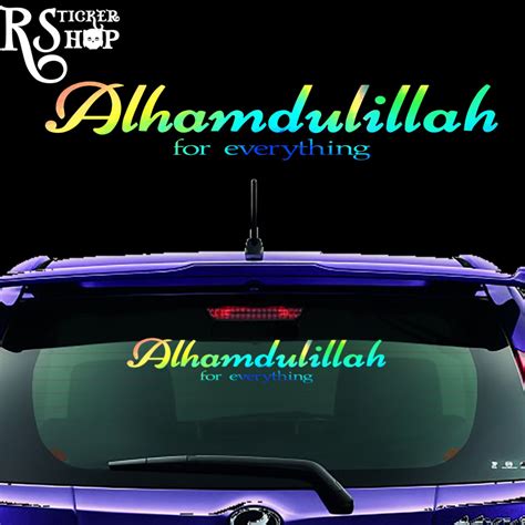 Alhamdulillah Car Sticker Plotter Cut Decal Sticker Kereta Sticker RS