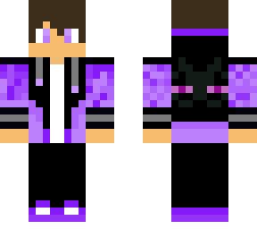 Purple hoodie Boy enderman | Minecraft Skin