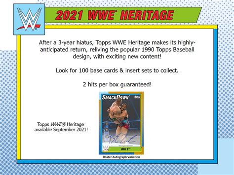 Topps Wwe Heritage Wrestling Hobby Box Breakaway Sports Cards