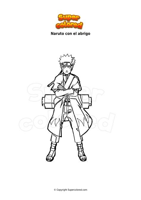 Dibujo Para Colorear Naruto Con El Abrigo Supercolored