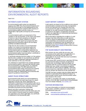 Fillable Online Apps Epa Vic Gov Epa Environmental Audits Environment