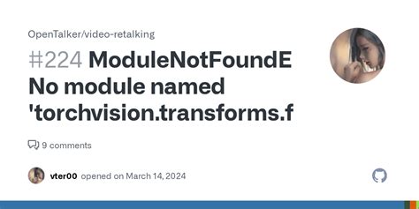 ModuleNotFoundError No Module Named Torchvision Transforms Functional