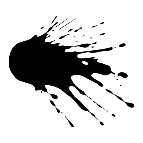 Ink splash splatter black vector free, A Paint Splatter Silhouette ...