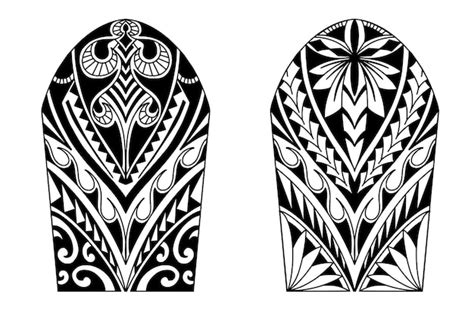 Premium Vector | Wrap around arm polynesian tattoo set design pattern ...