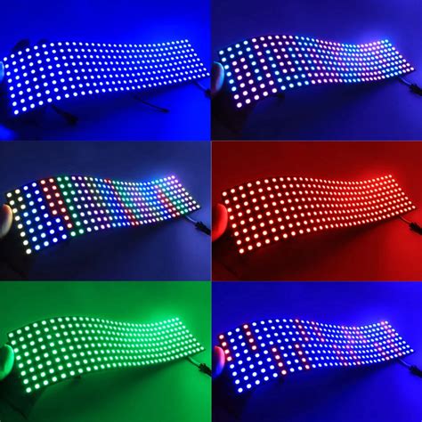 1 5Pcs WS2812B RGB LED Digital Flexible Individually Addressable Panel