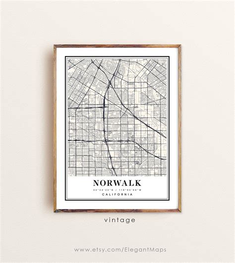 Norwalk California Map Norwalk CA Map Norwalk City Map | Etsy