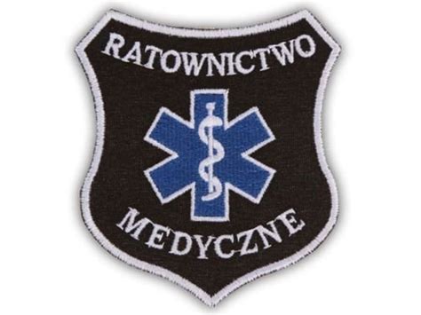 Emblemat Ratownictwo Medyczne Tarcza Czarna Polska Firma Sklep