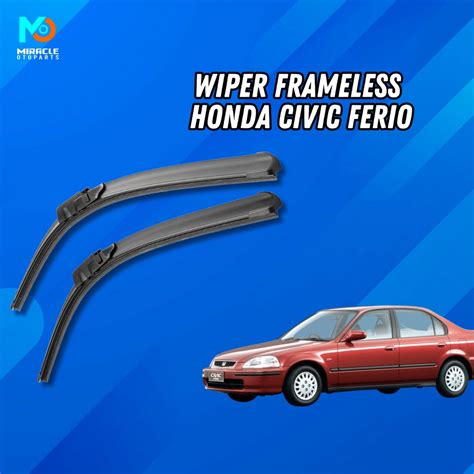 Jual Wiper Frameless Honda Civic Ferio Sepasang 2 PCS Kiri Dan Kanan