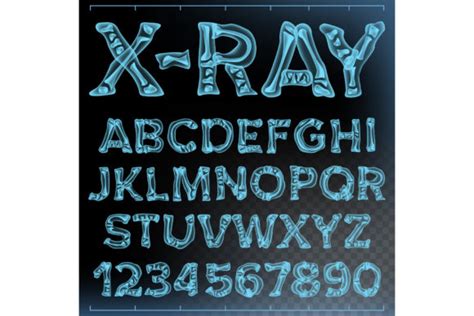 X Ray Font Vector Transparent Roentgen Graphic By Pikepicture