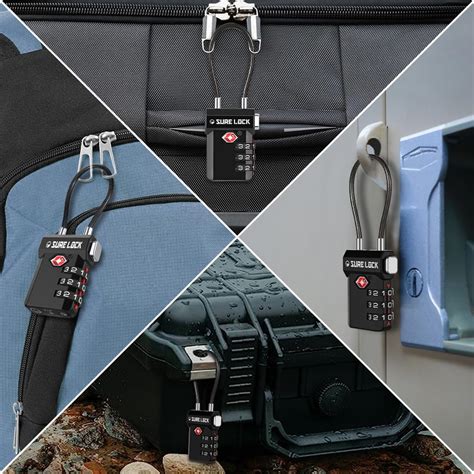 Snapklik Sure Lock Tsa Approved Luggage Locks Open Alert Easy