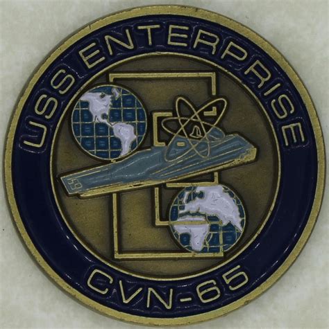 Uss Enterprise Cvn 65 Christening Medal Navy Challenge Coin Rolyat Military Collectibles