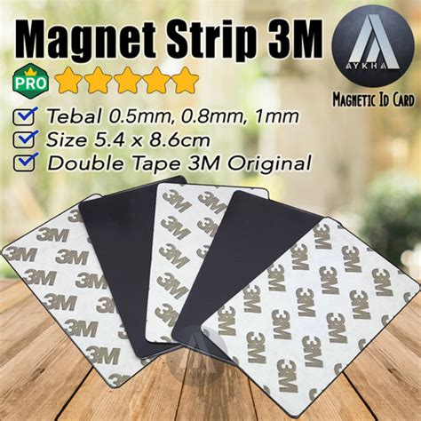 Jual Rubber Magnet Sheet Strip Lembaran Double Tape M Id Card Ktp