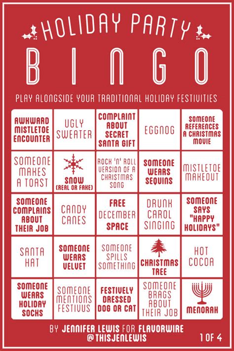 Holiday Party Bingo Cards to Play With Your Dysfunctional Family