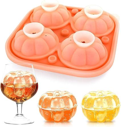 Amazon Whaline Fall Pumpkin Ice Molds Tray 3D Pumpkin Silicone Ice